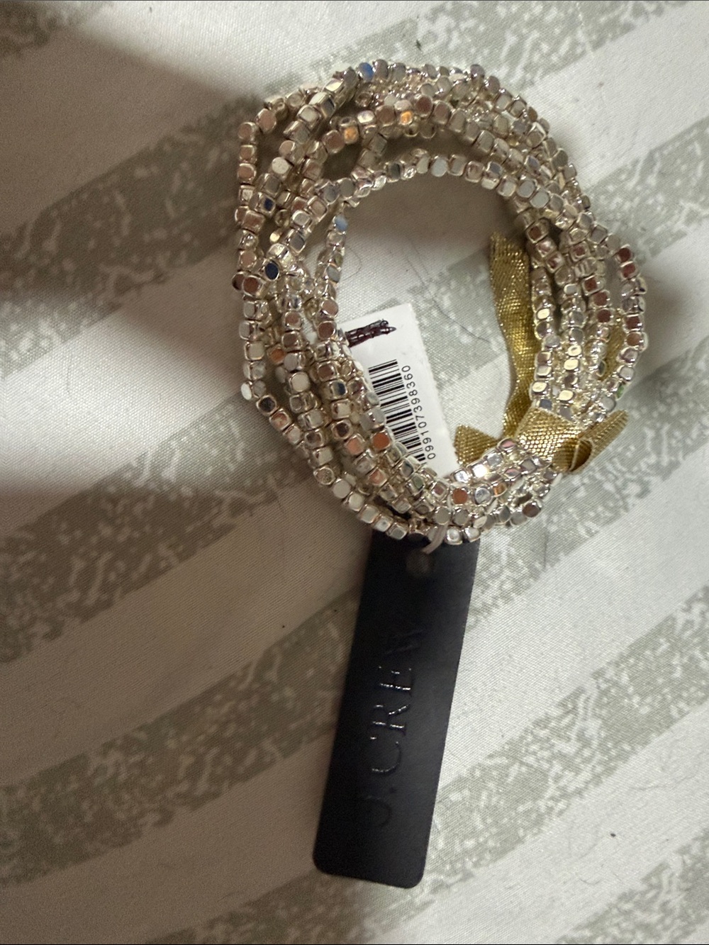 silver Stretch Multi-Strand Bracelet